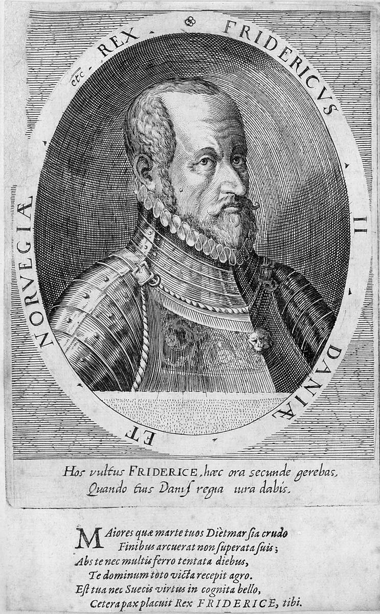 Av Fredericvs II Daniae et Norveciae etc. Rex. I ram, 22 x 31 cm.
