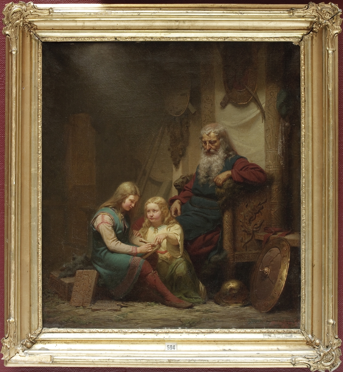 Frithiof og Ingeborg [Oljemaleri]