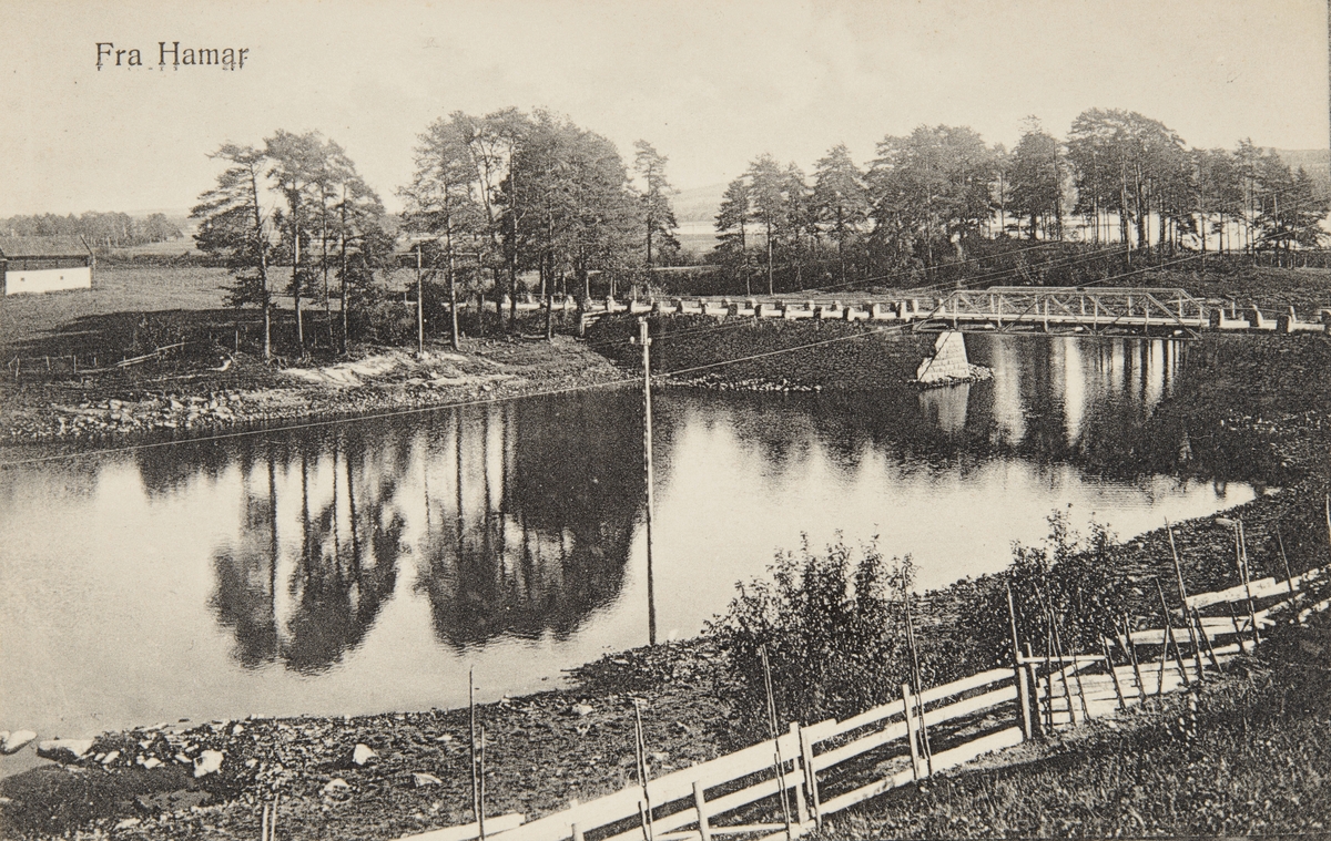 Postkort, Åkersvika, Vangsvegen over Disen bro, Disenbrua, Elvsholmen, 
