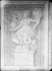 Väggmålning i entréhallen, Forsmarks Herrgård, Uppland 1935