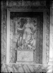 Väggmålning i entréhallen, Forsmarks Herrgård, Uppland 1935