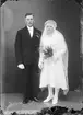 Brudparet Åkerblad från Ytternuttö, Börstil socken, Uppland 1930