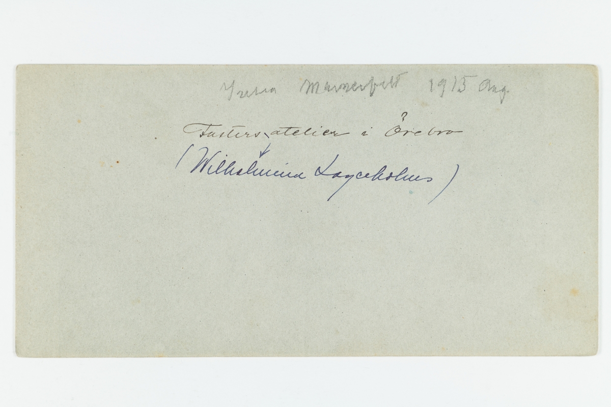 Wilhelmina Lagerholms ateljé i Örebro.