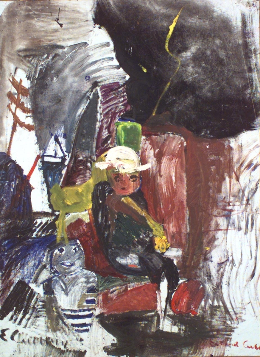 Liten man i åska [Måleri]