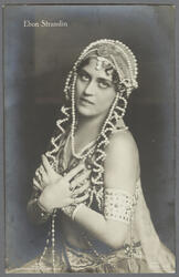 Vykort med motiv av Ebon Strandin i operan "Marouf - skomaka