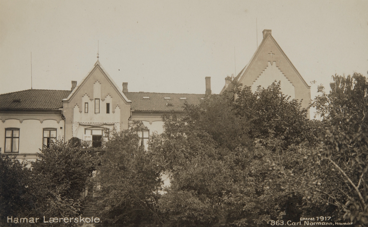 Postkort, Hamar lærerskole, Holsetgata 31,