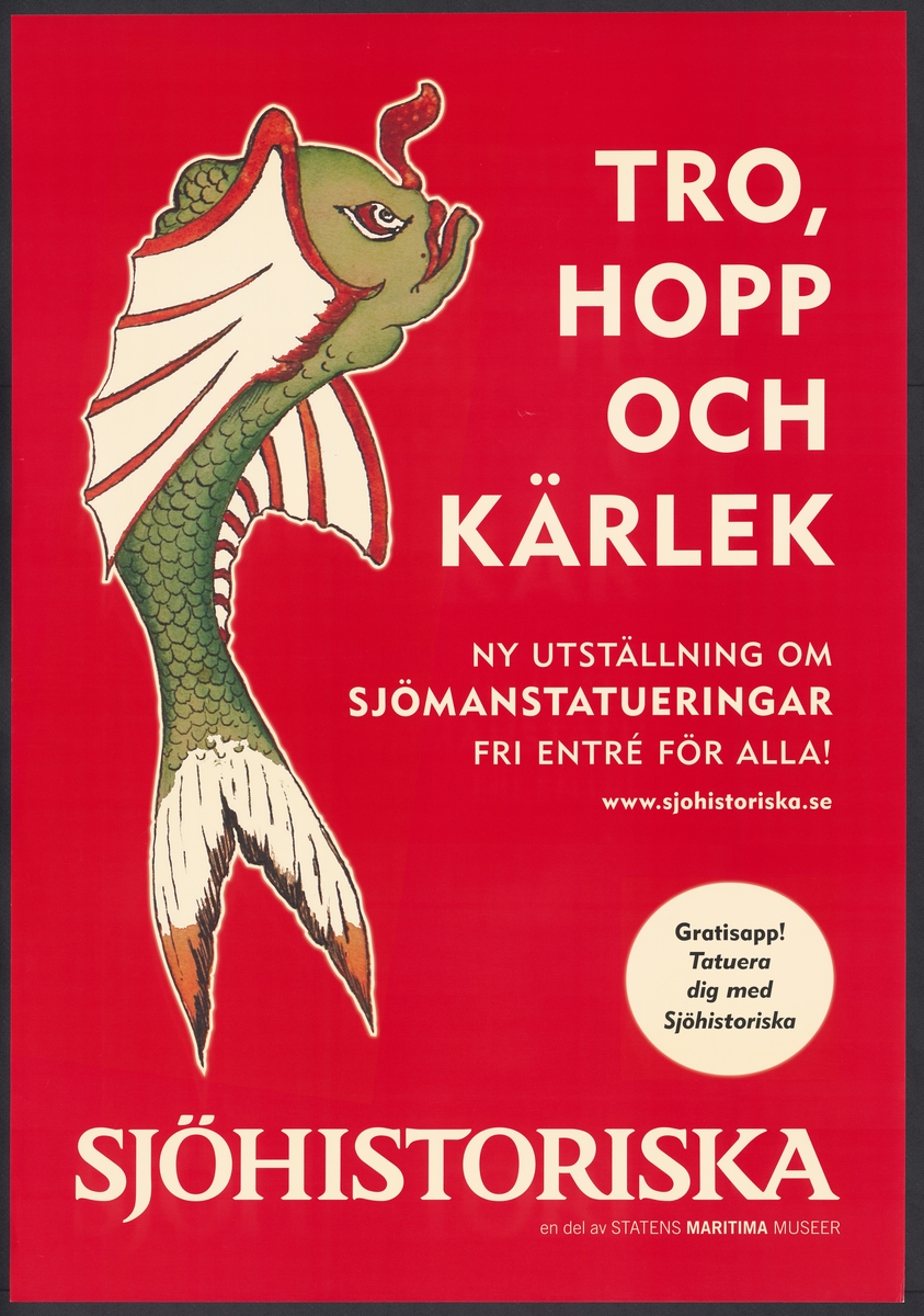 Tatueringsförlaga föreställande fisk.