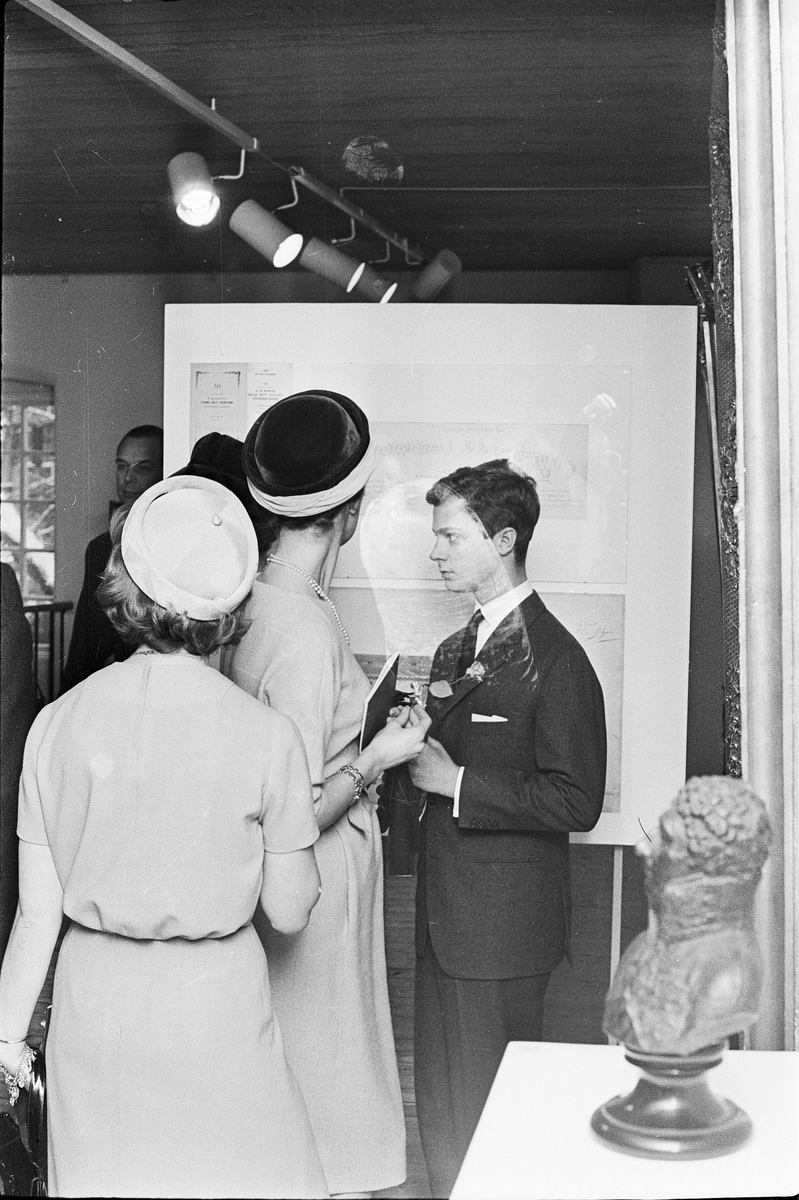 Kungligt besök på Upplandsmuseet, Uppsala 1963