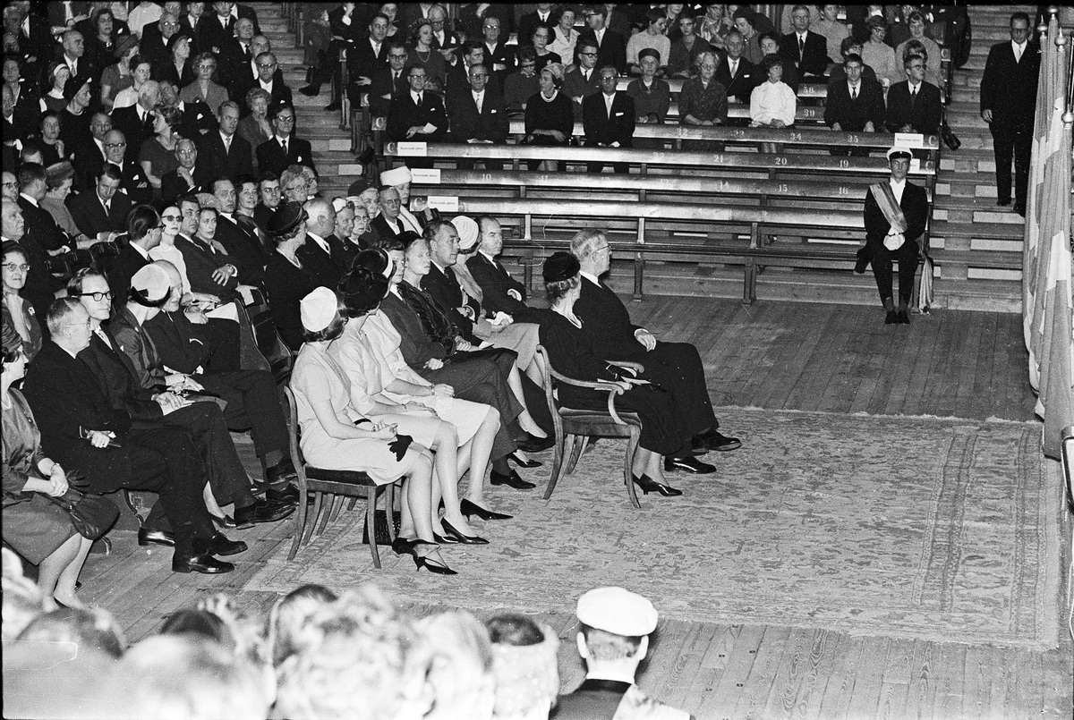 Kungligt besök i Universitetsaulan, Uppsala 1963