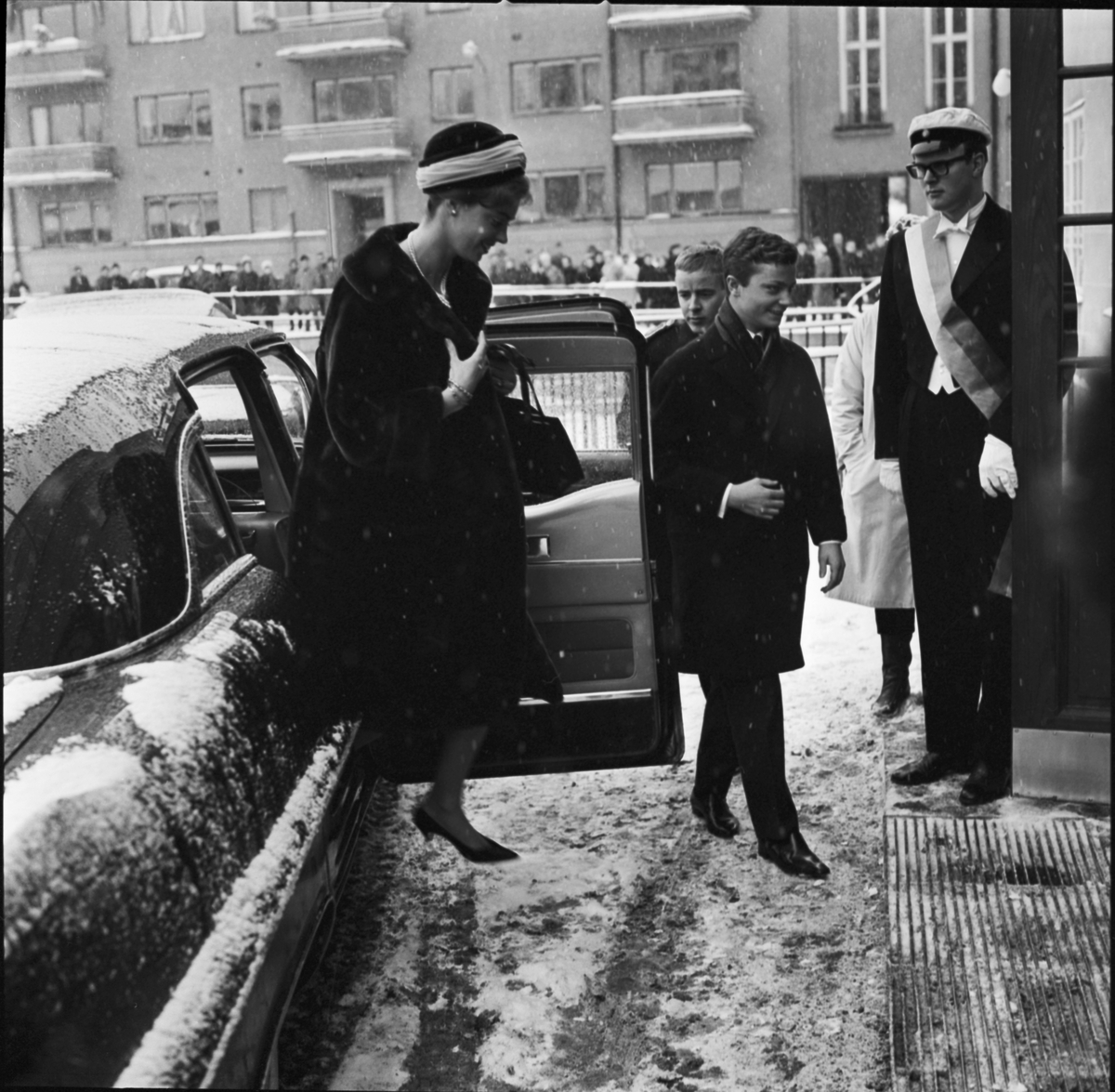 Kungligt besök på Upplandsmuseet, Uppsala 1963