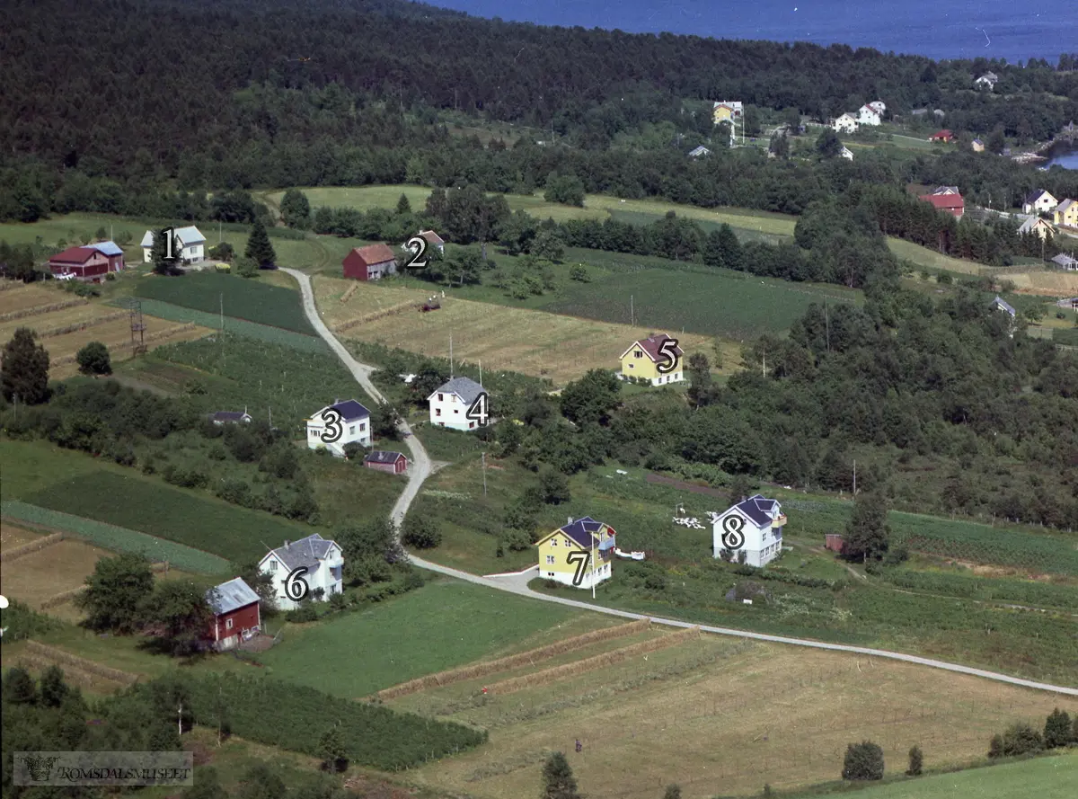 Vestnes, gnr. 51..1. Bnr. 47 "Samsonplassen/Solstad". Opphaveleg husmannsplass under Vestnesgarden. Fråskild i 1921. Huset på bildet er no (2014) rive, og erstatta av nytt hus på fråskild tomt 51/545..2. Bnr. 45 "Jensplassen". Opphaveleg husmannsplass under Vestnesgarden. Fråskild i 1920. Huset på bildet er no borte. Bustadtomt 51/582 er fråskild på arealet der huset sto..3. Bnr. 86. Huset vart bygd av Ole Rødseth..4. Bnr. 77. Huset på bildet vart bygd av Otterlei..5. Bnr. 122. Huset vart bygd av Sigfred Westnes..6. Bnr. 82 "Magerholmplassen".  Opphaveleg husmannsplass under Vestnesgarden. Fråskild i 1938. Husa er no fråskilde som 51/452..7. Bnr. 98. Huset vart bygd av Reidar Eide..8. Bnr. 99. Huset som Samson Vestnes bygde.