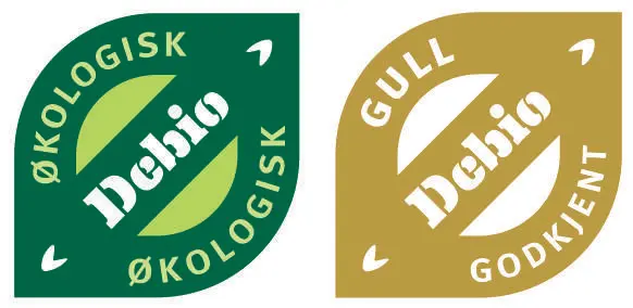 Logoer:  Debio økologisk og Debio gullmerke