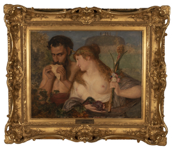 NYMF OCH FAUN [Målning]