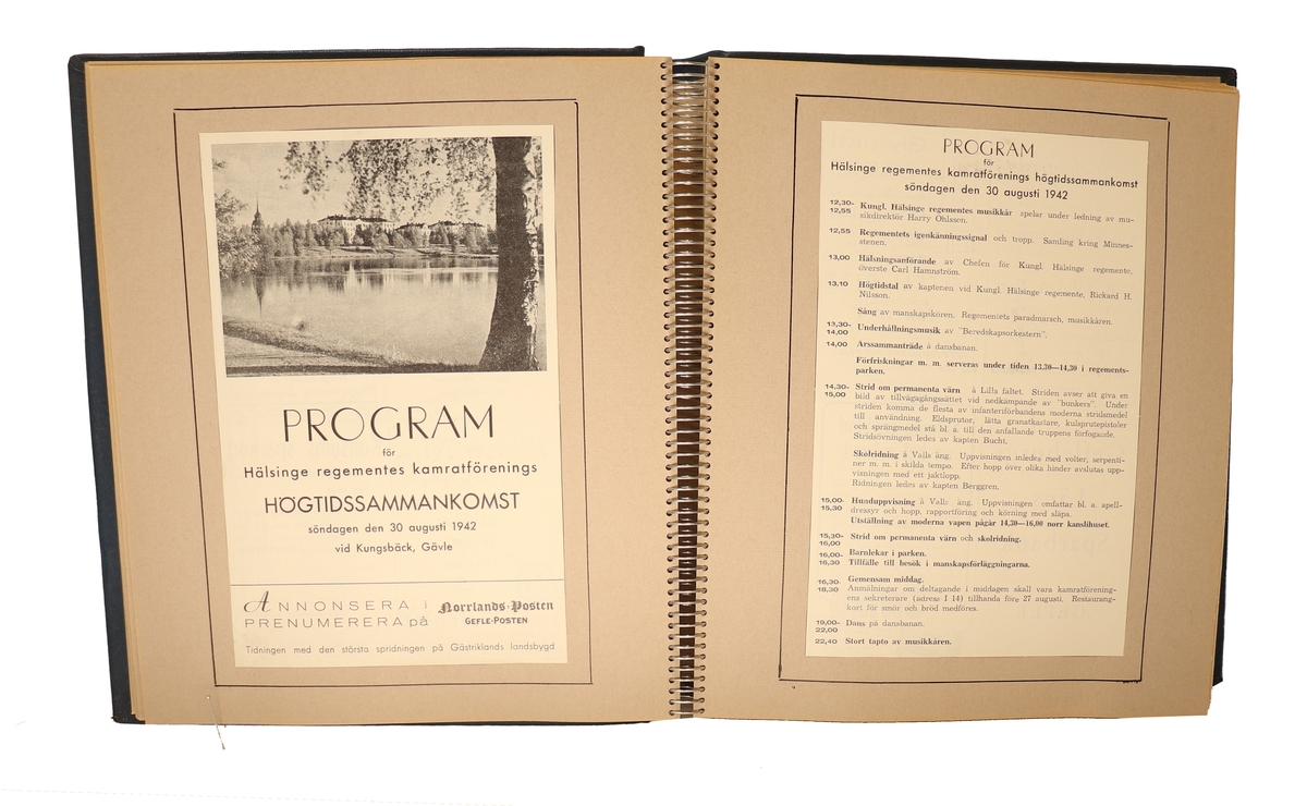 Kungl. Hälsinge regementes kramratförenings Högtidssammankomst 1942.