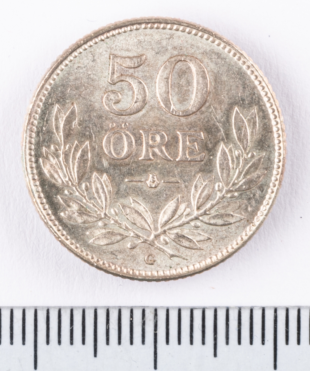 Mynt, Sverige, 50 öre, 1928.