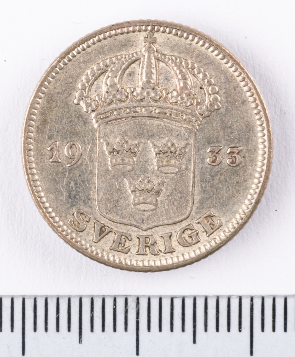 Mynt, Sverige, 50 öre, 1933.