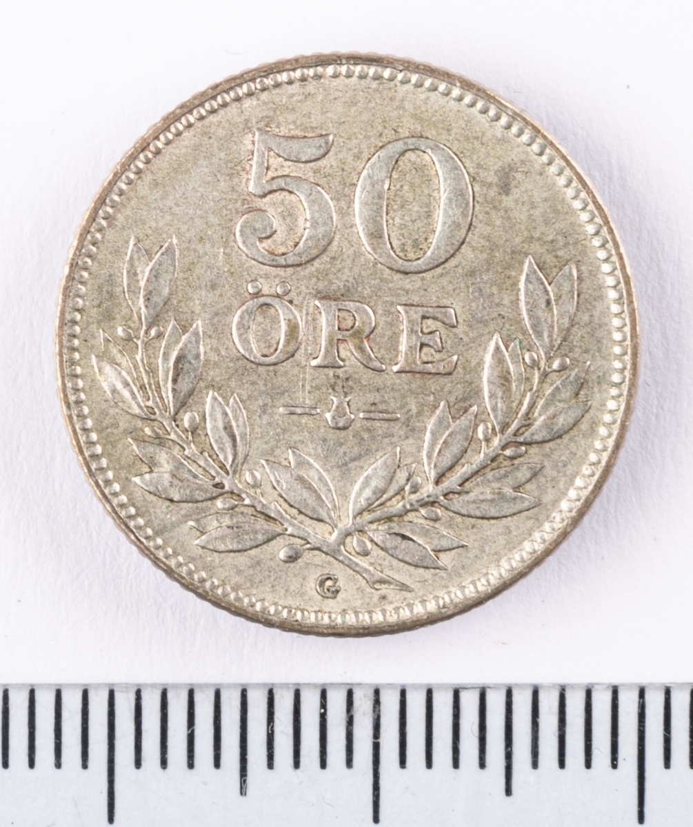 Mynt, Sverige, 50 öre, 1933.