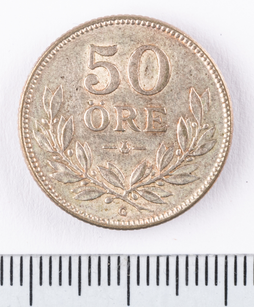 Mynt, Sverige, 50 öre, 1939.