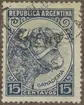 Frimärke ur Gösta Bodmans filatelistiska motivsamling, påbörjad 1950.
Frimärke från Argentina, 1958. Motiv av Argentinsk Tjur
