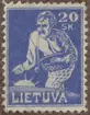 Frimärke ur Gösta Bodmans filatelistiska motivsamling, påbörjad 1950.
Frimärke från Litauen, 1921. Motiv av Litauisk såningsman