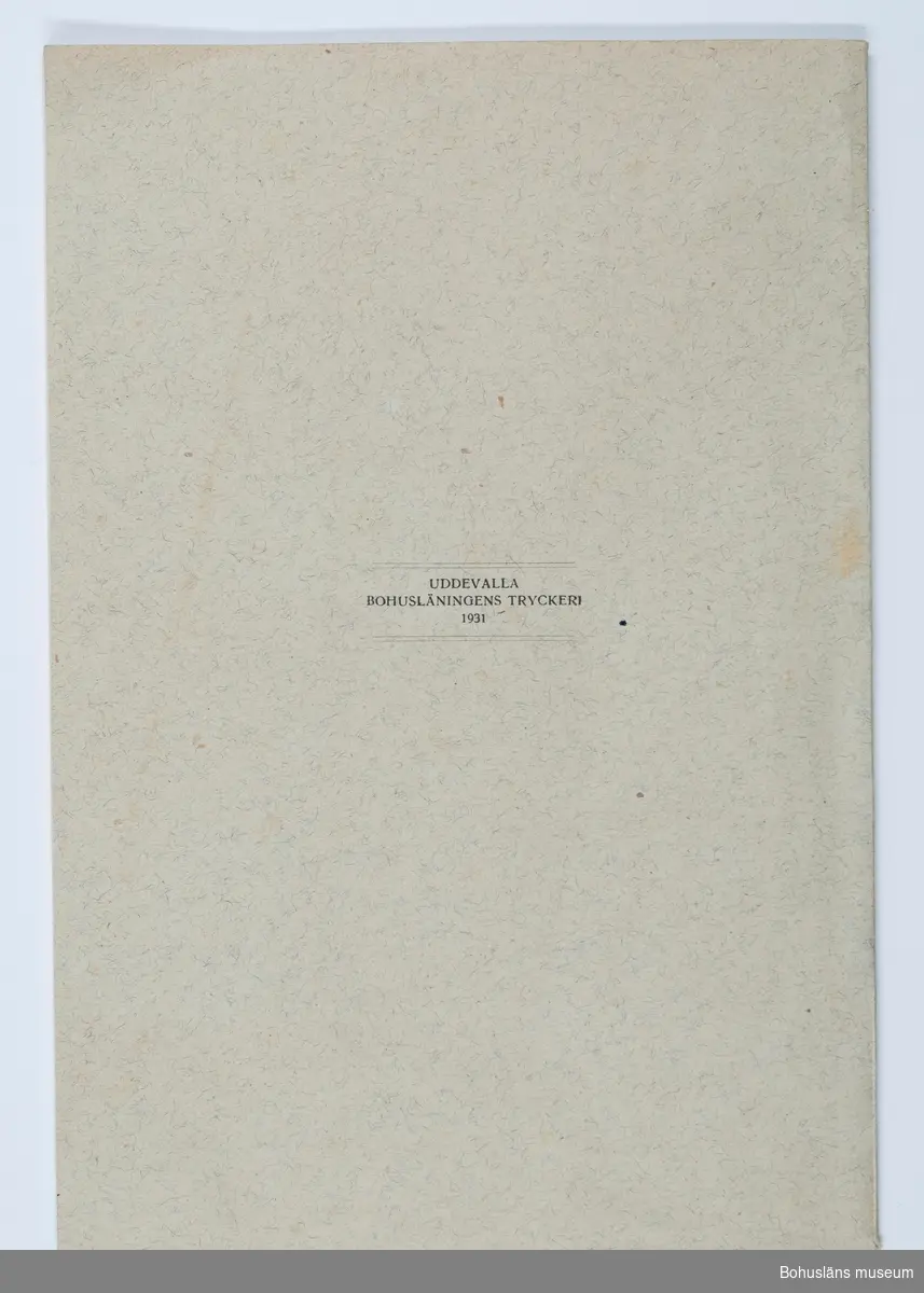 Redogörelse  för Uddevalla Högre Allmänna läroverk 1931 - 1932)
Katalogen har tillhört givarens farbror Herbert Wockatz (1913 - 1932).