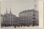 Kabinettsfotografi - Stor Torget, kvarteret Rådhuset, Uppsala