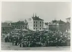 Marknad på Vaksala torg, Uppsala 1905