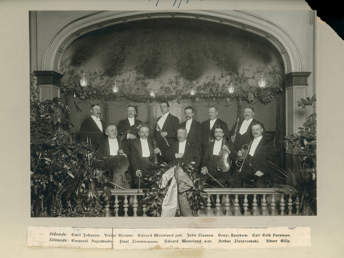 Uppsala Konsertkapell, 15-års jubileum på Rullan, Uppsala 1908