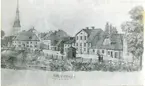 Västerås.
Litografi från 1830, föreställande Johan Wilhelms torg.