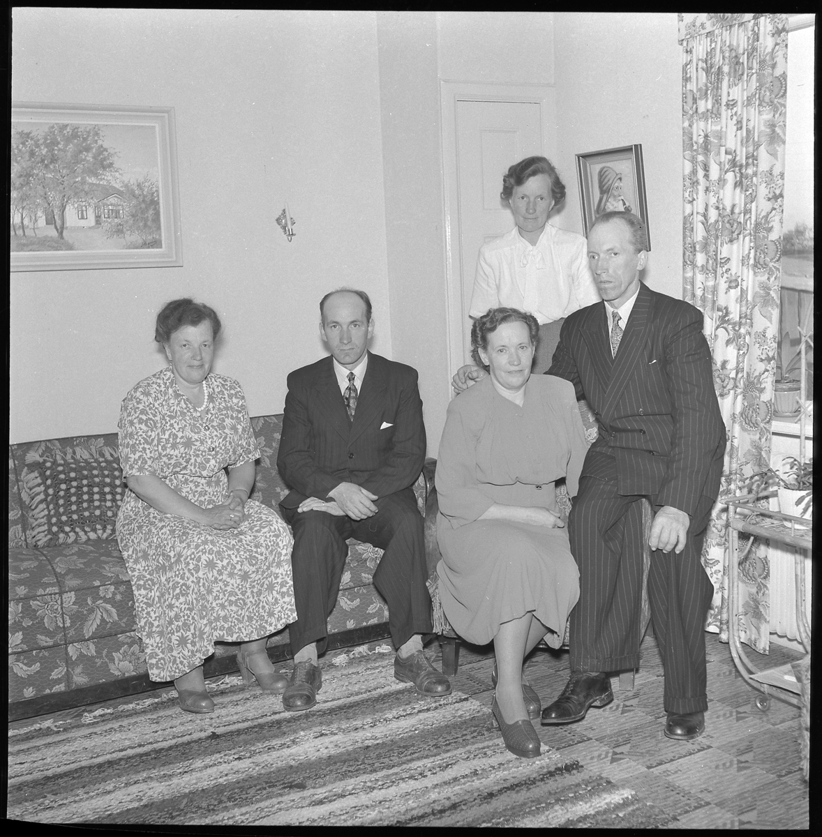 Gruppbild, okända, sept 1950