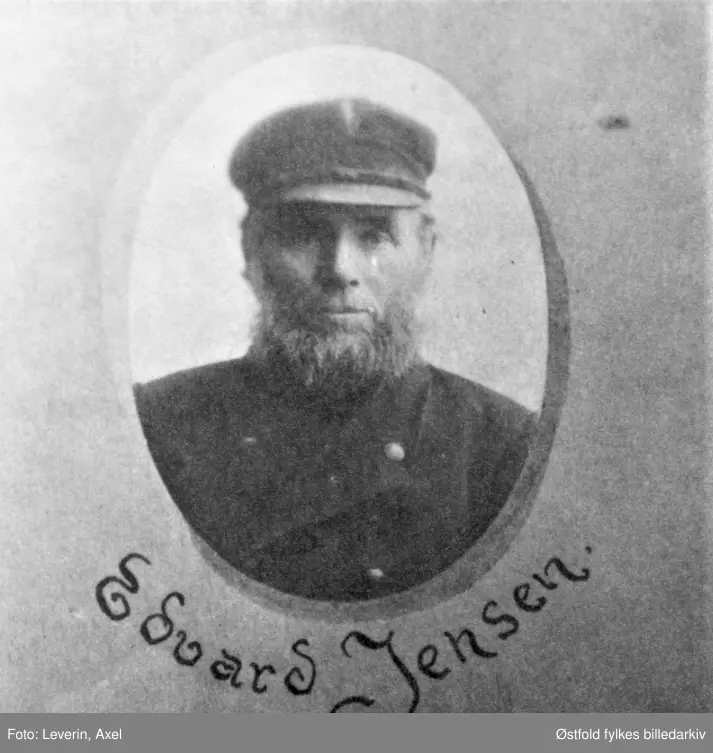 Portrett av Edvard Jensen, los ca. 1899 fra Onsøy.
