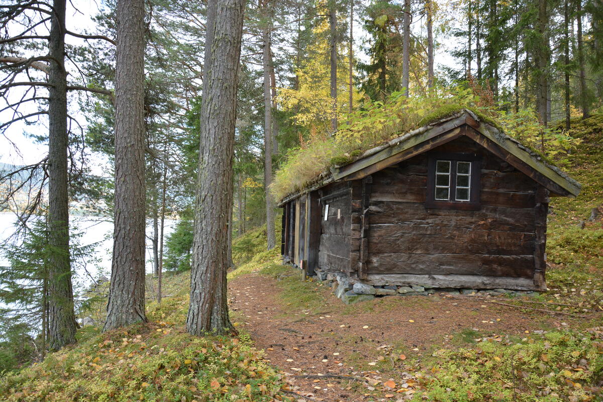Bilde av fiskebu - ein lafta bygning frå 1700-talet