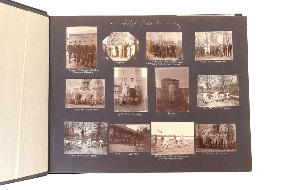Idrottsföreningen kamraterna Gefle. Blandade motiv från diverse tävlingar runt åren 1897 till 1935.