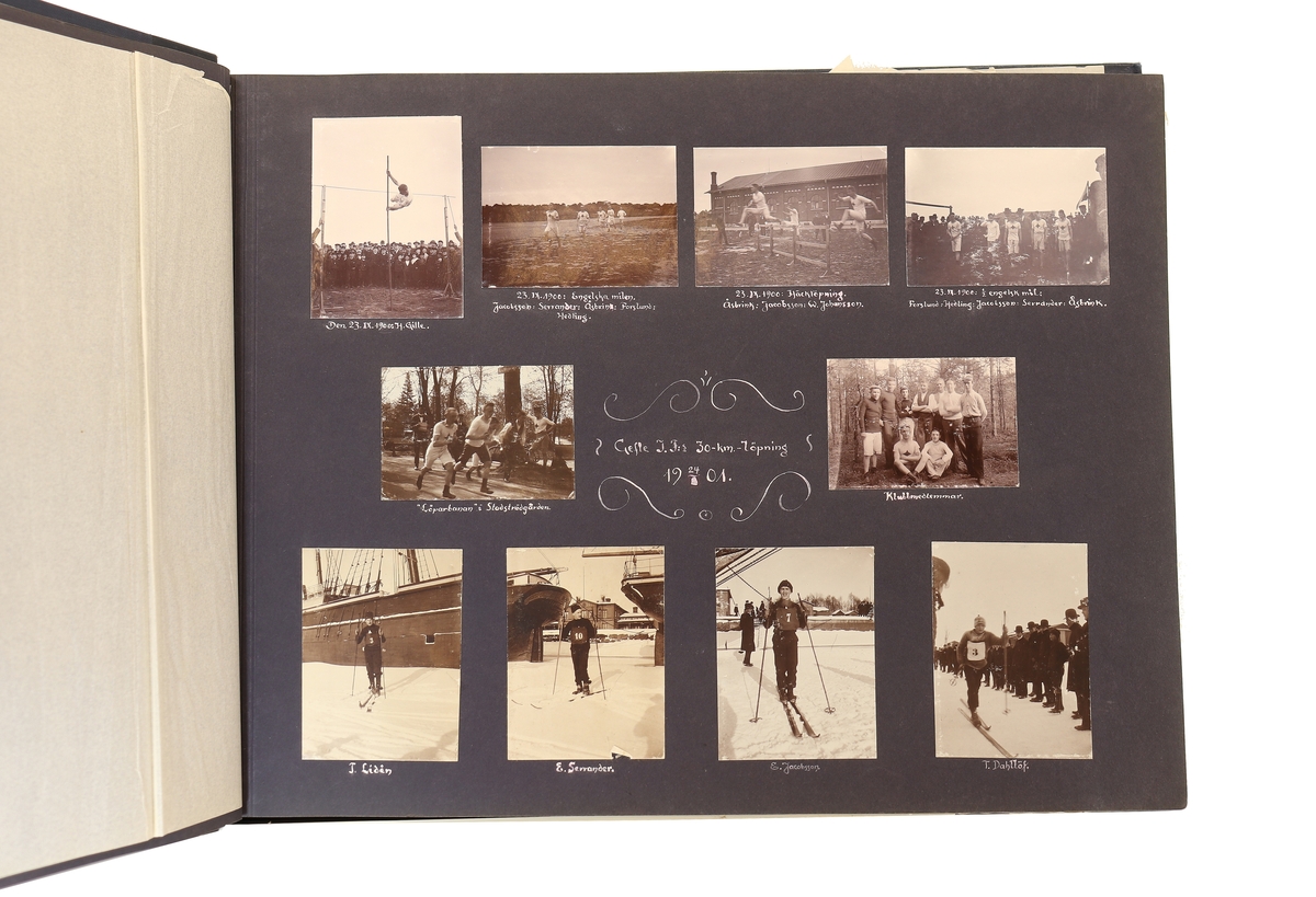 Idrottsföreningen kamraterna Gefle. Blandade motiv från diverse tävlingar runt åren 1897 till 1935.