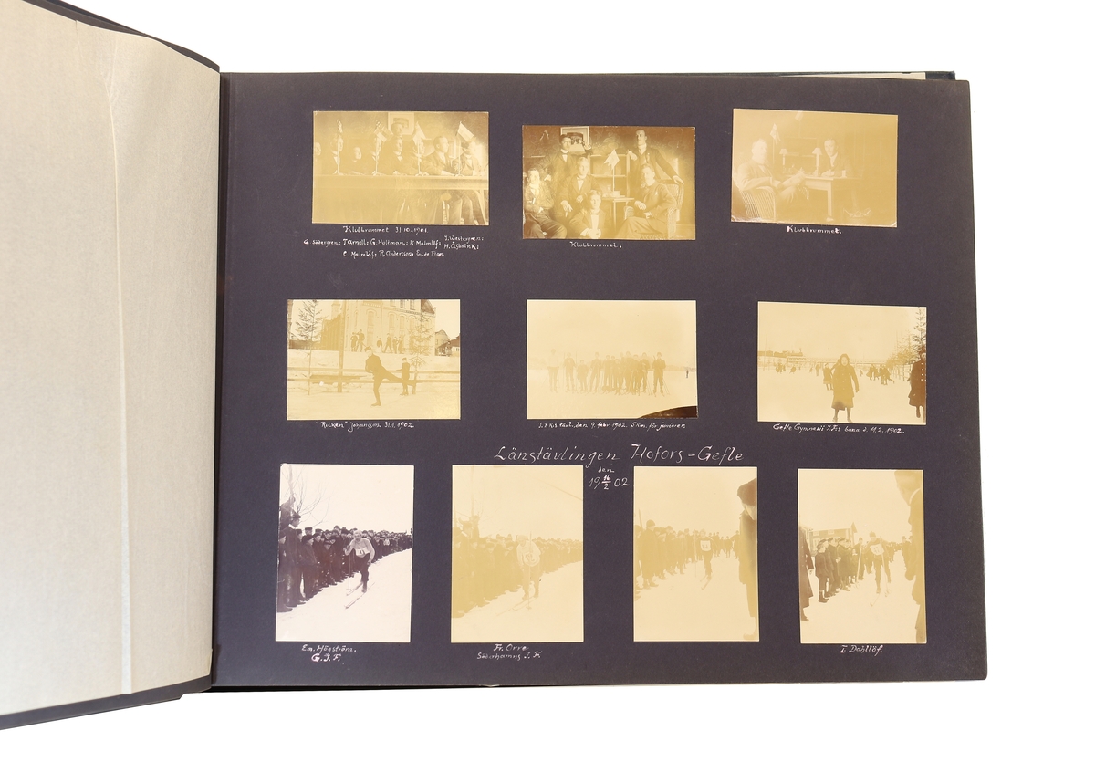 Idrottsföreningen kamraterna Gefle. Blandade motiv från diverse tävlingar runt åren 1897 till 1935.