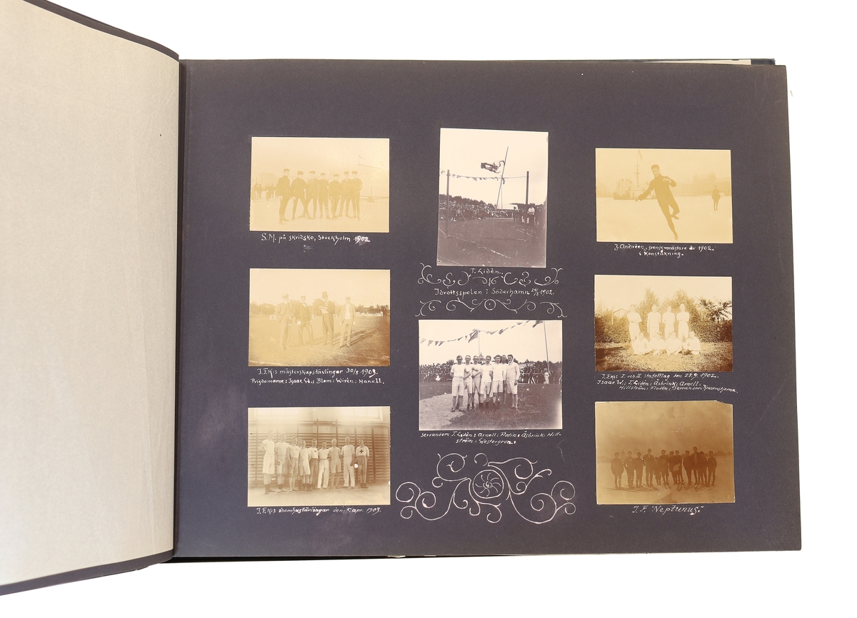 Idrottsföreningen kamraterna Gefle. Blandade motiv från diverse tävlingar runt åren 1897 till 1935.