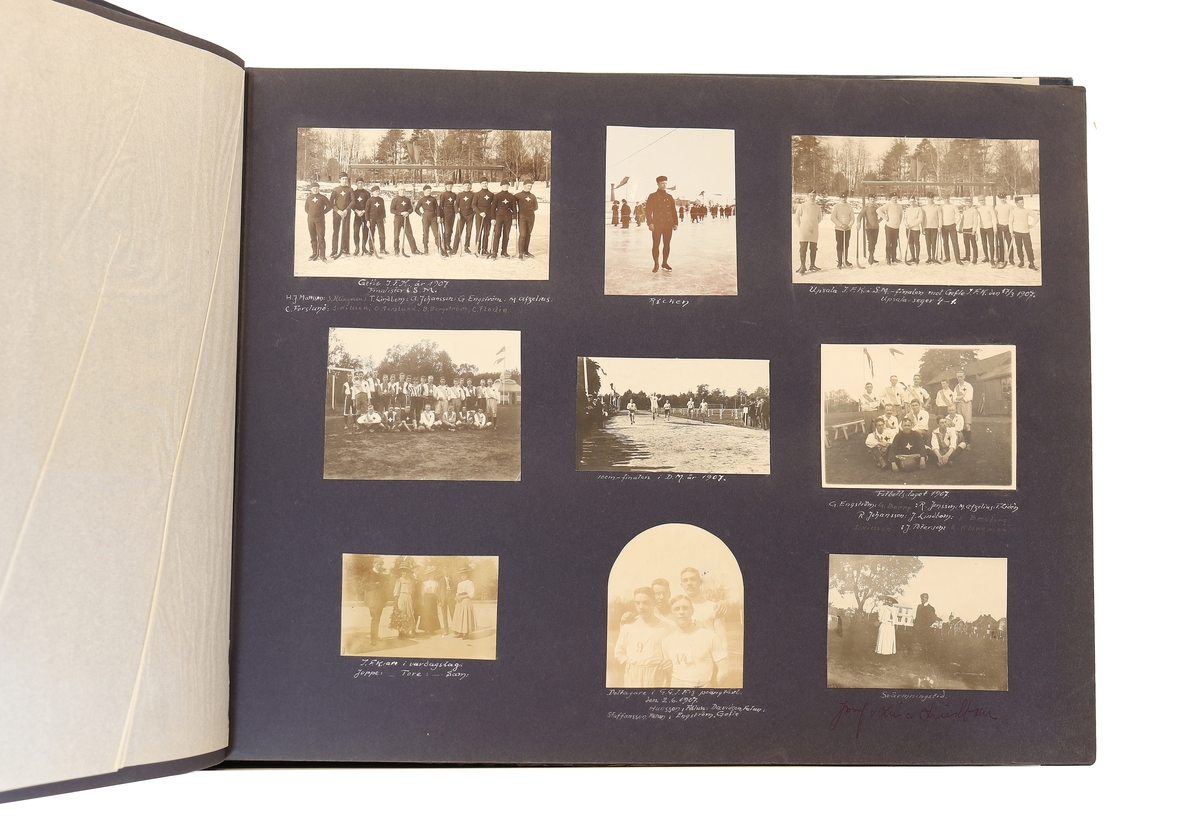 Idrottsföreningen kamraterna Gefle. Blandade motiv från diverse tävlingar runt åren 1897 till 1935.