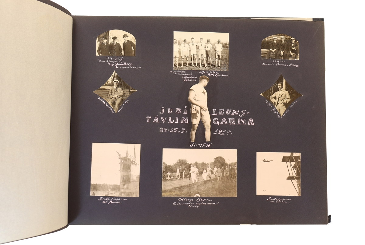 Idrottsföreningen kamraterna Gefle. Blandade motiv från diverse tävlingar runt åren 1897 till 1935.