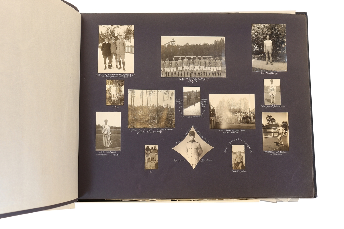 Idrottsföreningen kamraterna Gefle. Blandade motiv från diverse tävlingar runt åren 1897 till 1935.