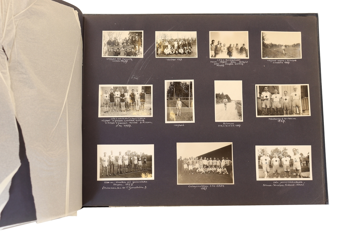 Idrottsföreningen kamraterna Gefle. Blandade motiv från diverse tävlingar runt åren 1897 till 1935.