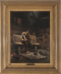 Interiør [Olje på papp]