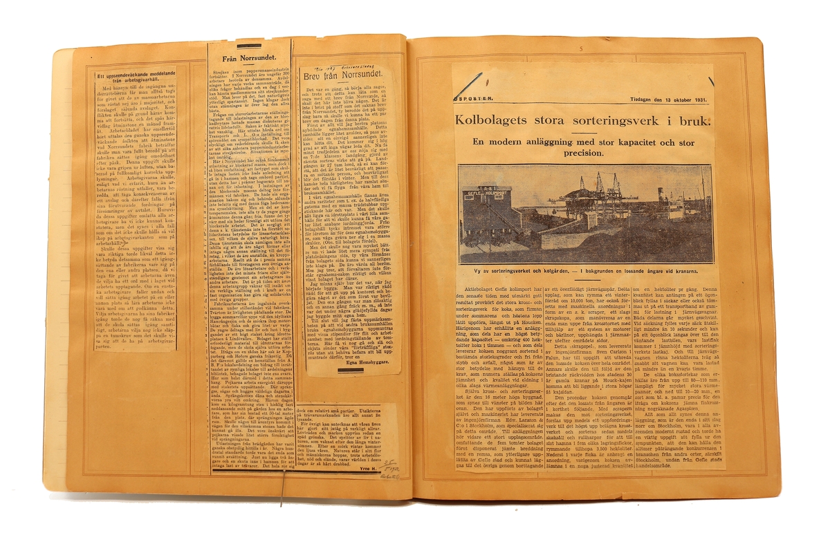 Pressklipp - från Papperindustriarbetareförbundet, Norrsundet avd 146.