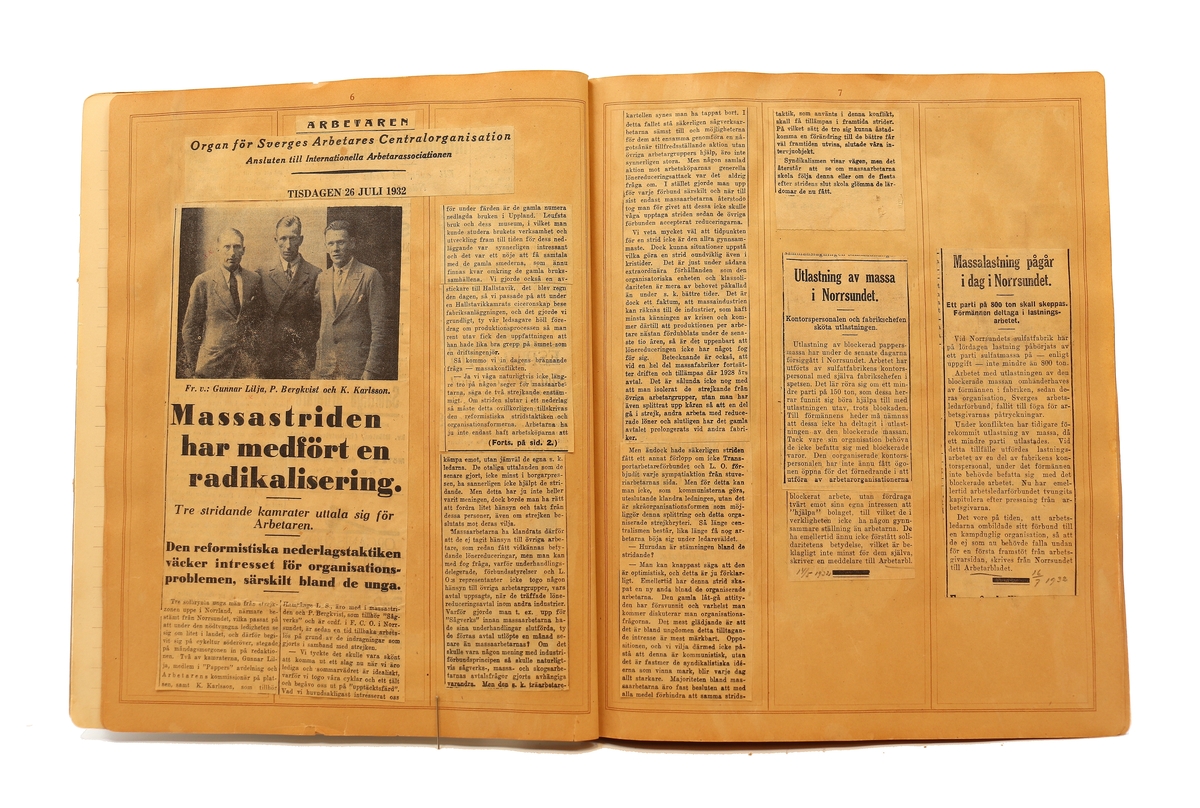 Pressklipp - från Papperindustriarbetareförbundet, Norrsundet avd 146.