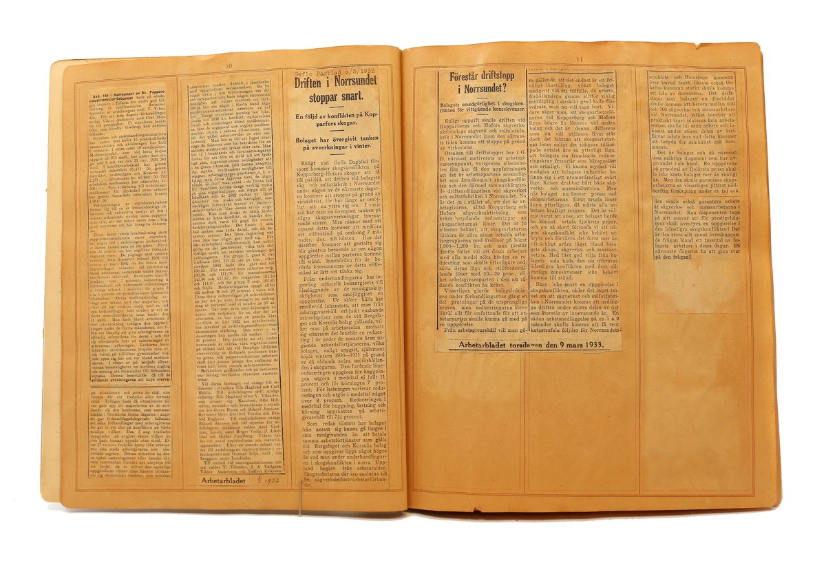 Pressklipp - från Papperindustriarbetareförbundet, Norrsundet avd 146.