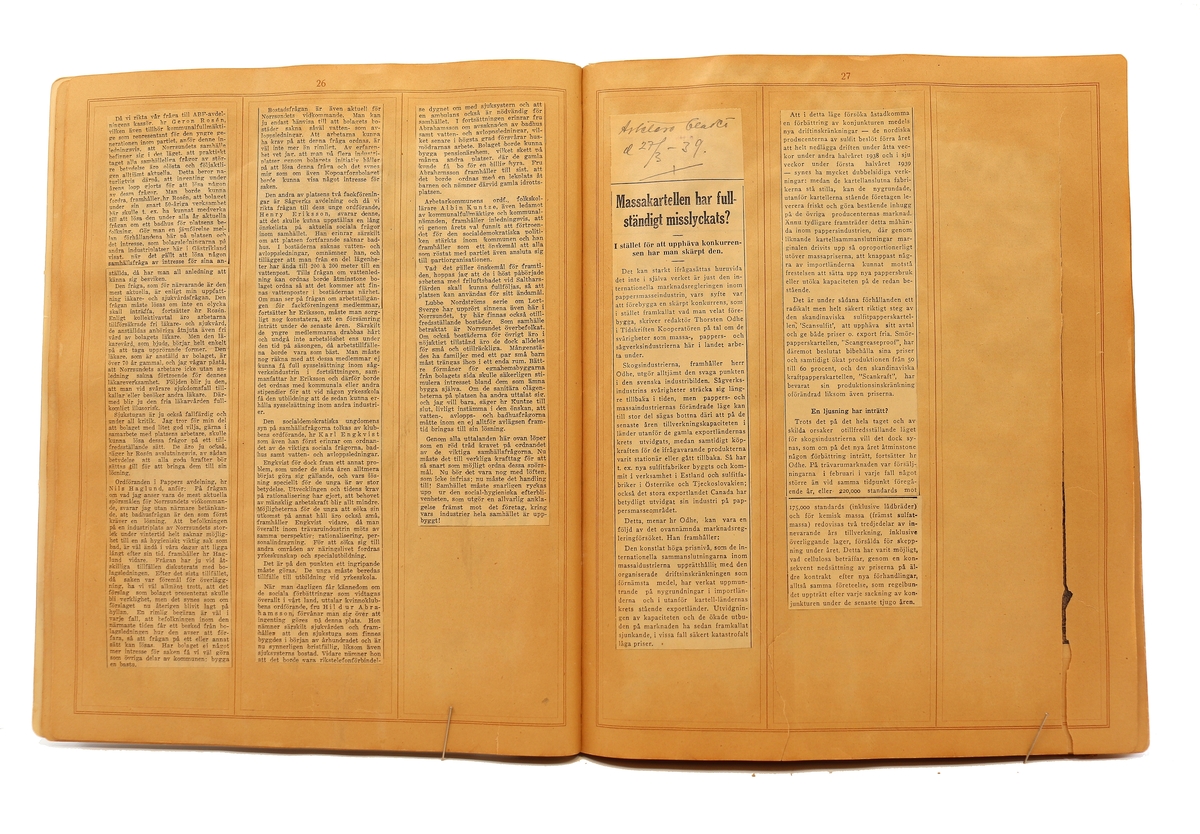 Pressklipp - från Papperindustriarbetareförbundet, Norrsundet avd 146.