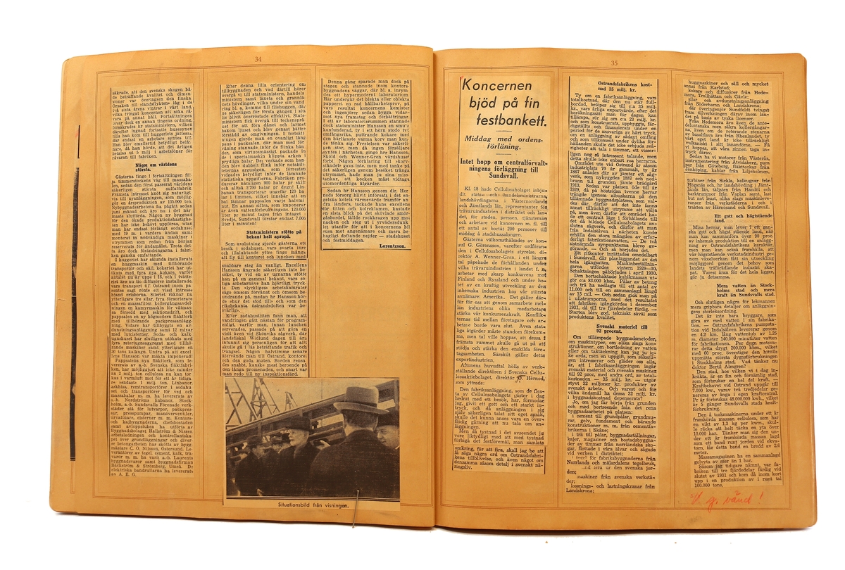 Pressklipp - från Papperindustriarbetareförbundet, Norrsundet avd 146.