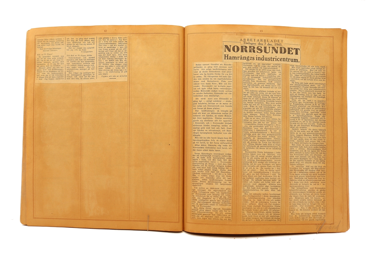 Pressklipp - från Papperindustriarbetareförbundet, Norrsundet avd 146.