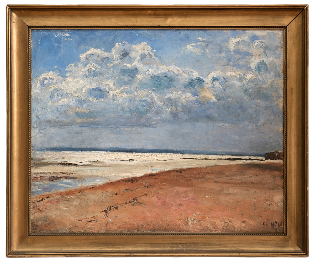 Strandbild vid Luc-sur-Mer [Oljemålning]
