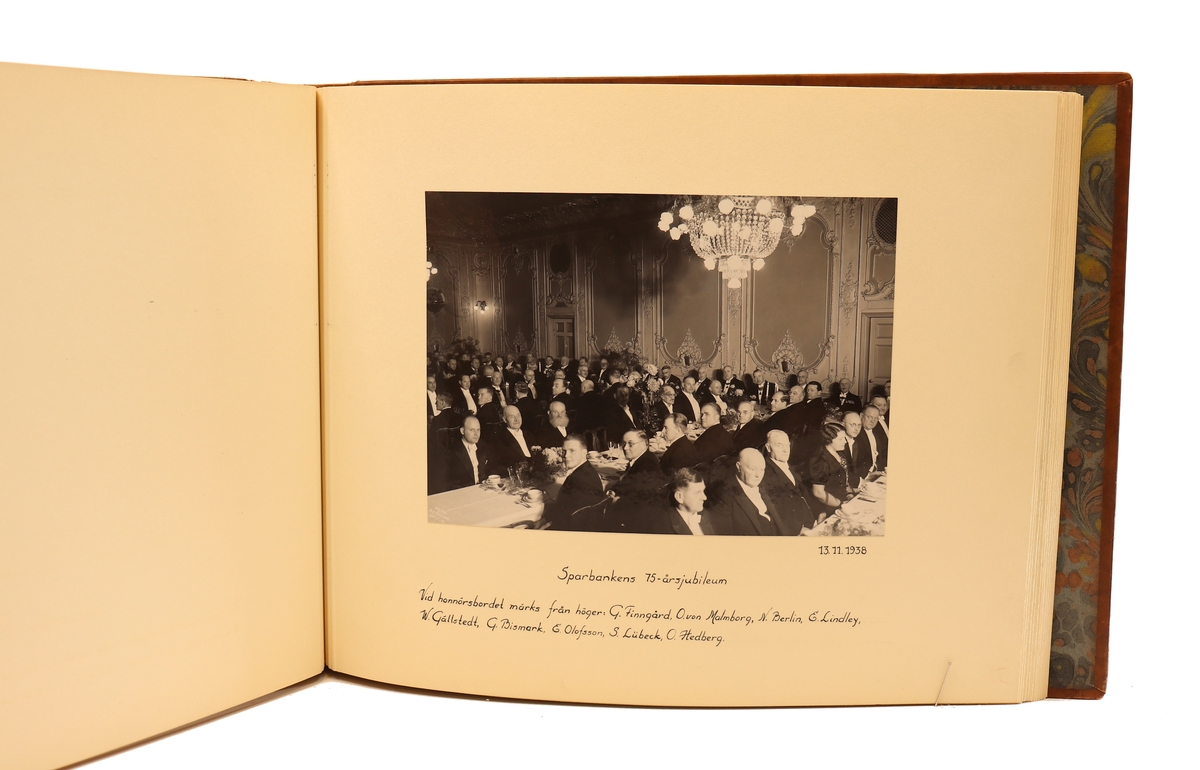 Diverse bilder från Gefleborgs läns sparbanks verksamhet på kyrkogatan 33 i Gävle. Mellan åren 1903 - 1947.