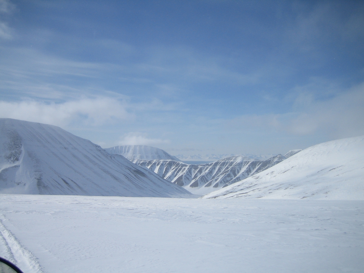 På Knorringbreen mot Mälardalen. Isfjorden bak.